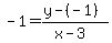 -1=%28y-%28-1%29%29%2F%28x-3%29