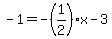 -1=+-%281%2F2%29x-3