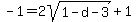 -1=+2sqrt%281-d-3%29%2B1%E2%80%89%2B%E2%80%89c