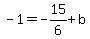 -1=-15%2F6%2Bb