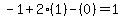-1+%2B+2%281%29+-+%280%29=+1