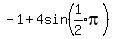 -1+%2B+4sin%28expr%281%2F2%29pi%29