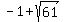 -1+%2B+sqrt%2861%29