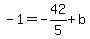 -1+=+-42%2F5%2Bb