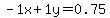 -1+x+%2B+1+y+=+0.75