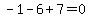 -1-6%2B7=0