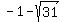 -1-sqrt%2831%29