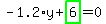 -1.2%2Ay%2Bhighlight_green%28+6+%29=0