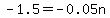 -1.5+=+-0.05n