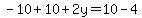 -10%2B10%2B2y=10-4