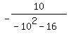 -10%2F%28-10%5E2+-+16%29