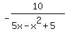 -10%2F%285x+-+x%5E2+%2B+5%29+