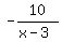 -10%2F%28x-3%29