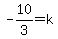 -10%2F3=k