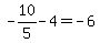 -10%2F5-4=-6