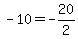-10=-20%2F2