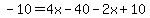-10=4x-40-2x%2B10