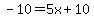 -10++=+5x+%2B+10