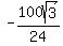 -100sqrt%283%29%2F24