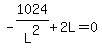 -1024%2FL%5E2%2B2L=0