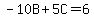 -10B+%2B+5C+=+6