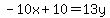 -10x%2B10=+13y
