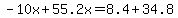 -10x%2B55.2x=8.4%2B34.8