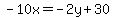 -10x=-2y%2B30