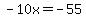 -10x+=+-55