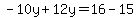 -10y%2B12y=16-15