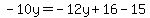 -10y=-12y%2B16-15