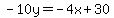 -10y=-4x%2B30