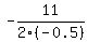 -11%2F2%28-0.5%29