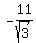 -11%2Fsqrt%283%29