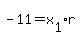 -11=x%5B1%5D%2Ar