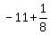 -11+%2B+1%2F8