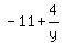 -11+%2B+4%2Fy