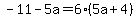 -11-5a=6%285a%2B4%29