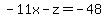 -11x-z=-48