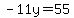 -11y=55