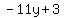-11y+%2B+3
