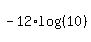 -12%2Alog%28%28+10%29%29