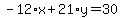 -12%2Ax%2B21%2Ay=30