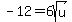-12=6sqrt%28u%29