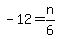 -12=n%2F6