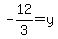 -12+%2F3=y