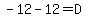-12-12=D