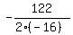 -122%2F%282%2A%28-16%29%29