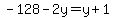 -128-2y=y%2B1