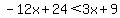 -12x%2B24%3C3x%2B9